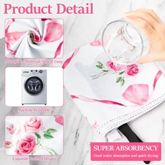 Pink Bow Oversized Beach Towel – Flower Double-sided Thin Microfiber Lightwei…