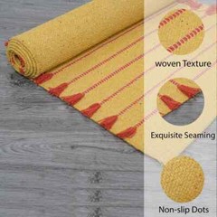 Yoga Mat Thick Organic Cotton Training Stretching Fitness Workout Pilates Rugs