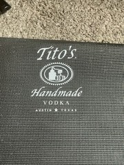 Tito’s Branded Yoga Mat 68 L x 24 W with Carrying Strap Black Yoga Mat New