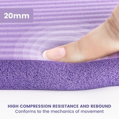 HASSLICKIT Yoga Knee Pad Cushion, 24 x 9.8 x 0.8 in Thick Mini Yoga Mat, Odor…