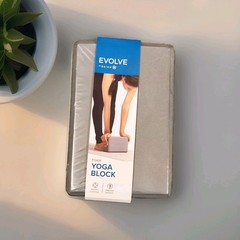 Evolve by Gaiam-Gray Foam Yoga Block 9″x6″x4″ Stretch Balance NEW