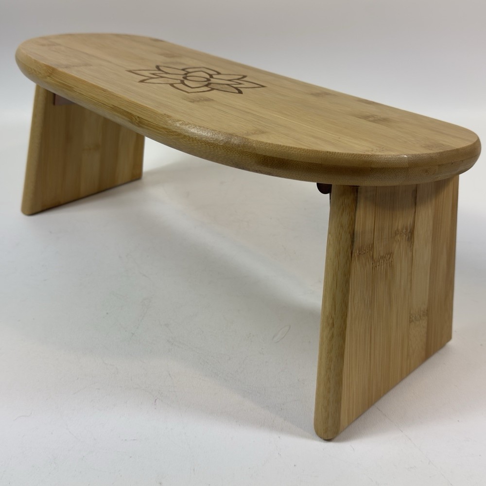 Meditation Kneeling Bench w/ Foldable Legs & Removable Cushion + Travel Bag