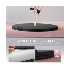 Soozier Pole Dance Crash Mat, 5ft Wide Foldable Pole Padding Crash Pad with C…