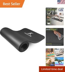 High Density 1/2” Thick Yoga Mat 71” Long – Water-Resistant and Travel-Friendly