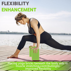 9″x6″x3″ Yoga Blocks, Soft Non-Slip Surface Premium Foam Blocks, Supportive, Lig