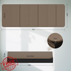 onlyhe Brown+Black 8mm Foldable Yoga Mat
