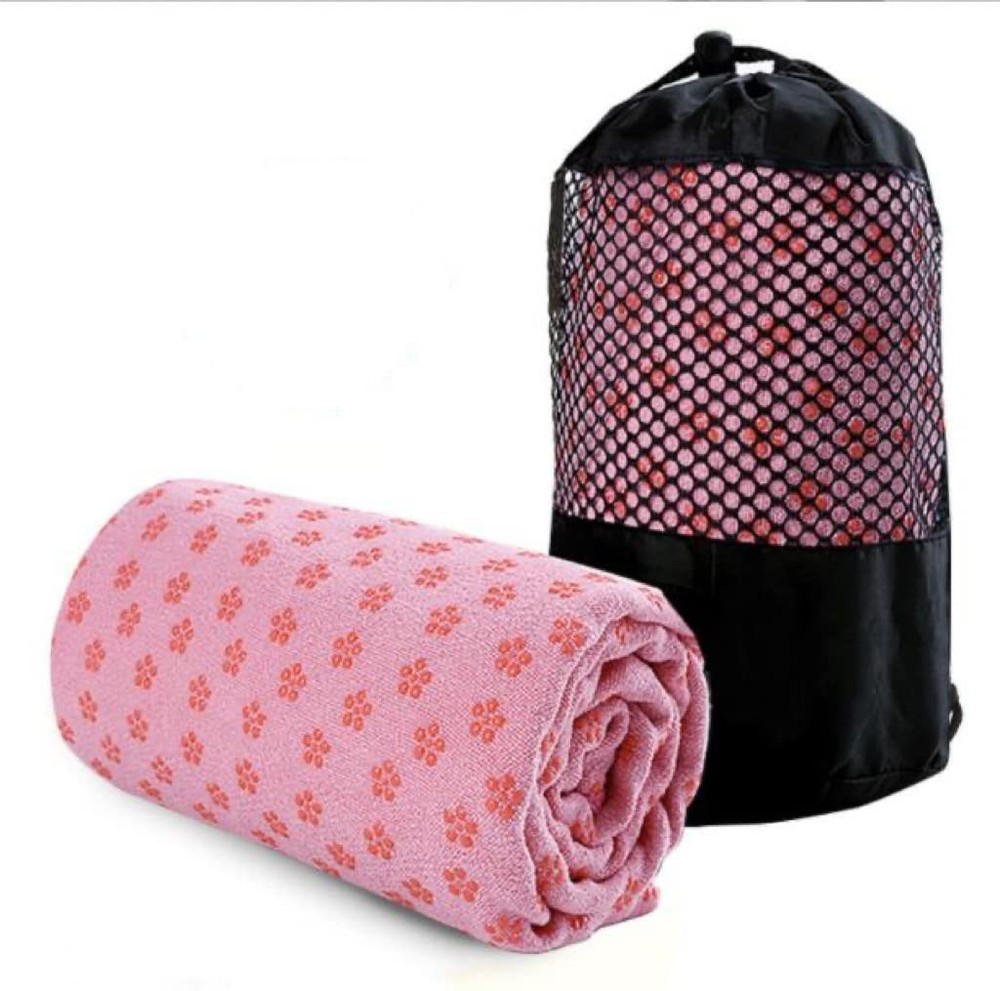 POKIVIR – Yoga Towel, Hot Mat Towel – Sweat Absorbing Large, Pink