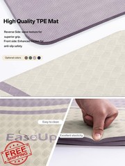 EASEUP Dusty Purple Yoga Mat 10MM Strap