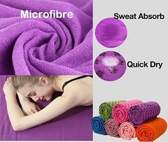Microfibre Yoga Mat Towel, AntiSkip PVC dots Yoga, Pilates, Sports, Fitness, Home,…