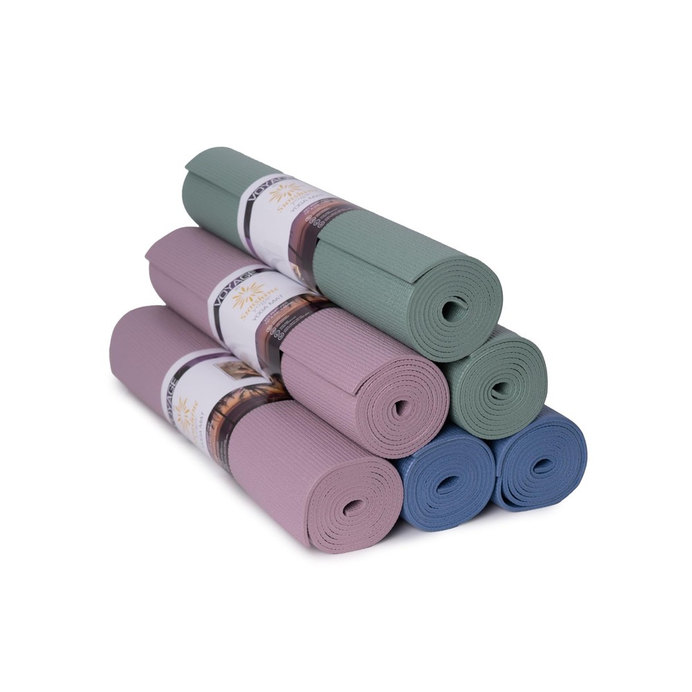 Voyage 5mm Studio Yoga Mats, 6 Pack, 72x24in Calm Studio Multi