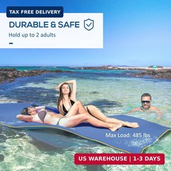 Soozier 9′ x 6′ Lily Pad Floating Mat for Lake, 3-Layer Tear-Resistant XPE Foam