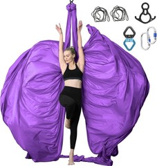 11 Yards Aerial Silks Yoga Swing Set Aerial Yoga Hammock Kit Anti-Gravity Flying