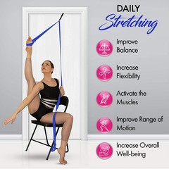 Stretching Strap With Door Anchor – Stretching Equipment to Improve Legs Flex…