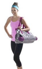 Lotus Yoga Tote Carrying Bag 24-inch Large Capacity Mat Storage Gray