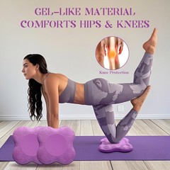 2 Packs Yoga Knee & Elbow Cushions – Extra Thick Foam for Knees, Elbows, Wrists,