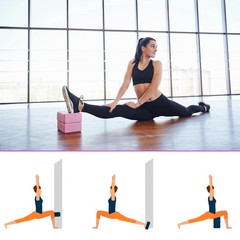Yoga Blocks Set of 2 with Strap, Lightweight EVA Foam Brick Yoga Pilates Blocks, H…