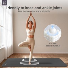 Extra Thick 10mm Non-Slip Yoga Mat 72″x32″ for Men & Women – Cushioned Exercise