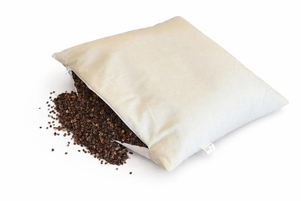 Buckwheat Floor Cushion – Undyed Cotton Meditation Pillow for Yoga, Natural Sitt