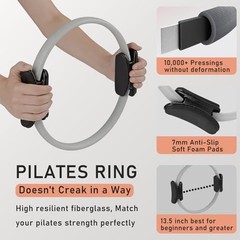 Enigmayime Pilates Ring Kit Adjustable Ankle Wrist Weights Resistance Bands
