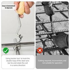 1000Pcs Wire Tie Rebar 6″ Double Loop Reinforcing Steel Bar Ties 16 1000 Pcs