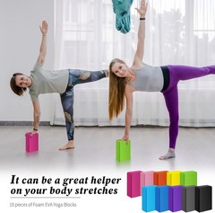 10 Pcs Foam EVA Yoga Blocks Lightweight Non Slip Supportive Yoga Bricks for Pila