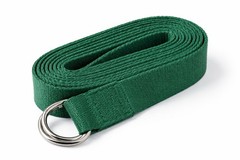 Stretch Strap 10ft Cotton D-Ring Stretch Pilates or Yoga Exercise Fitness Green