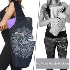 Yoga Mat Bag – Large Opening Long Tote Yoga Mat Carrier Holder Bag with Water…