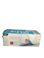 Crane Fitness 70 inch Yoga Stretching Strap with D Rings Cabernet