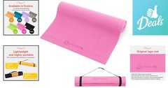 Thick Non-Slip Yoga Mat: Premium Exercise Mat with Carry Strap for Home and G…