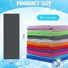 Maitys 80 Pcs Cooling Towel Bulk 32 X 12 Inch Microfiber Ice Towel Cold Soft