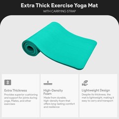 BalanceFrom All-Purpose 1-Inch Extra Thick High 71″ long 24″ wide, Green