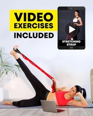 Stretching Strap with Loops – Non Elastic Stretch Band for Physical Therapy, …