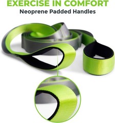 Luxury Stretching Strap for Physical Therapy & Yoga – 12 Loops, 8′ with Handle
