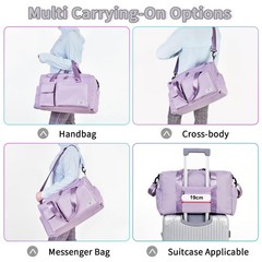 FIORETTO Women’s Gym Duffle Bag with Shoes Compartment, 30L Capacity, Ideal f…