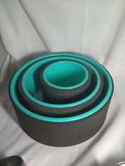 3 Pack Chirp Foam Roller Wheel for Back Pain Relief, Muscle Therapy – Black/Teal