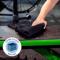 S&T INC. Microfiber Sweat Towel for Gym, Yoga Towel for Home Gym, Workout Towels