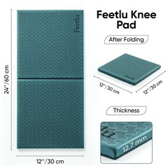 Yoga Knee Pad Cushion Exercise Knee Pad Folding, 1/2″ Thick 24″x12″ Eliminate…