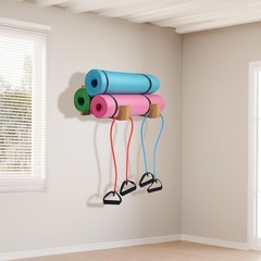 Yoga Mat Holder Wall Mount Yoga Mat Storage Rack,Wall Shelf Organizer, Foam R…