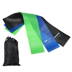 Resistance Bands Set, 3pcs Workout Bands with 3 Levels, Black Blue Green