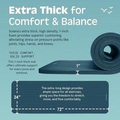 Solana Exercise Mat for Stretching & Floor Workouts