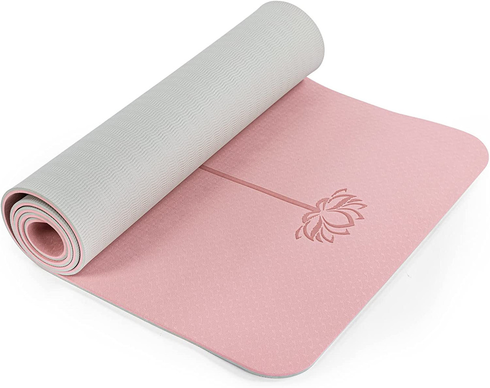Yoga Mat Non Slip, Pilates Fitness Mats, Eco Friendly, Anti-Tear 1/4″ Thick Yoga