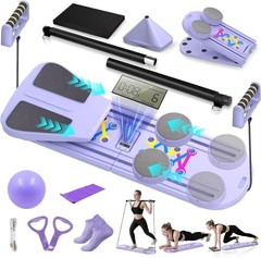 ORWIPO Pilates Board 6-in-1 Foldable Reformer Set Home Workout Timer 330lb New
