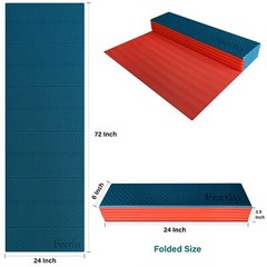 Foldable Yoga Mat-1/4 Inch Thick – Easy to Storage Travel Yoga Mat Foldable L…