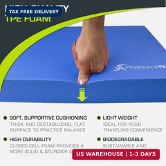 ProsourceFit Exercise Balance Pad, Non-Slip Cushioned Foam Mat & Knee Pad for Fi