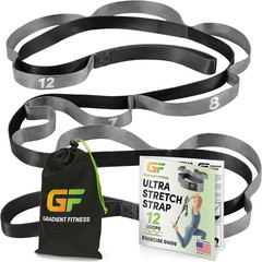 Stretching Strap for Physical Therapy, 12 Multi-Loop Stretch Strap 1″ W X 8′ …