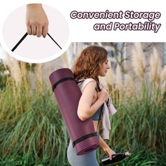 Extra Thick 1/2″ Yoga Mat – 71″X24″ Non-Slip Exercise Mat with Carrying Strap, H
