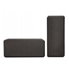 Yoga Block Two Units Black Exercise Blocks Eva Cube Balance Brick Pilates Gym