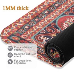Kigai Yoga Mat Red Persian Design Fitness Mat Eco-Friendly Non Slip Portable …