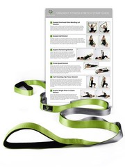 Gradient Fitness 12-Loop Stretch Strap for Therapy & Yoga – 8′ L Green