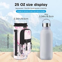 25/32/40oz Water Bottle Carrier Bag Pocket,Insulated Neoprene Adjustable